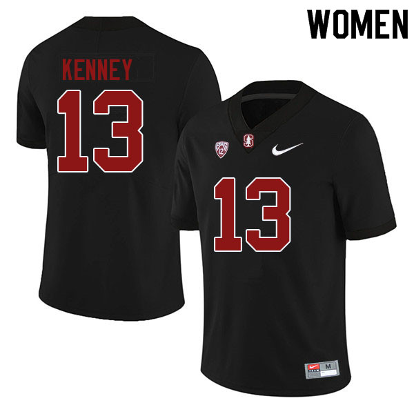 Women #13 Emmet Kenney Stanford Cardinal College Football Jerseys Sale-Black